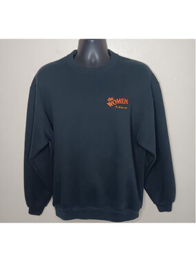 Vintage 90s "The Woman" Adult Large Movie Promo Sweatshirt Joan Crawford Black